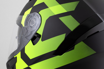 Helmetë moto Cassida Orbit Grind, integrale, ECE 22.06, e zezë matt verdhë fluo