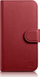 Këllëf portofol iCarer Wallet Case 2in1 për iPhone 14 Pro Max, lëkurë, Anti RFID, i kuq
