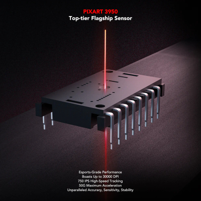 Maus Kysona Jupiter Ultra dual 8k, i kuq