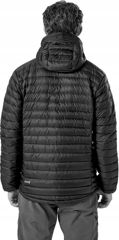 Jakne duks për burra Rab Microlight Alpine, me pupla, me kapuç, blu denim