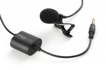 Mikrofon lavalier IK Multimedia iRig Mic Lav, set 2 copë, për telefona, i zi