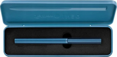Stilograf Pelikan INEO Elements Ocean Blue P6, majë M, në kuti metalike, blu