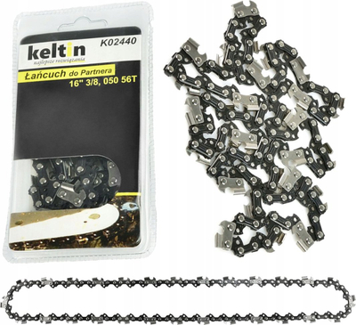 Zinxhir sharrë Keltin K02440, 16" 3/8" 050, 56 hallka, metalik