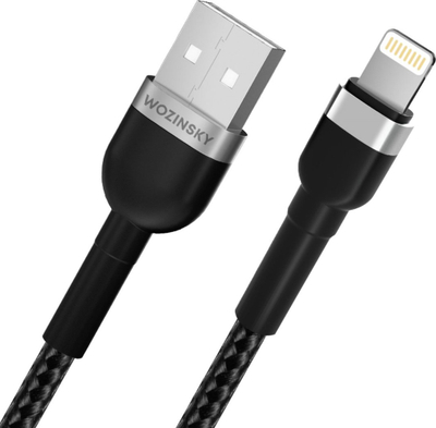 Kabllo karikimi Wozinsky WNBAL2 USB A në Lightning, 2.4A, 2m, e zezë