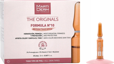 Ampula për fytyrë Martiderm Formula Nº10, SPF 30, me ngjyrë, 30 copë