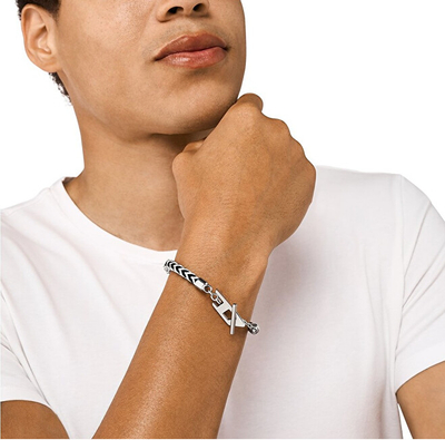 Byzylyk dore Diesel DX1540040, unisex, i argjendtë