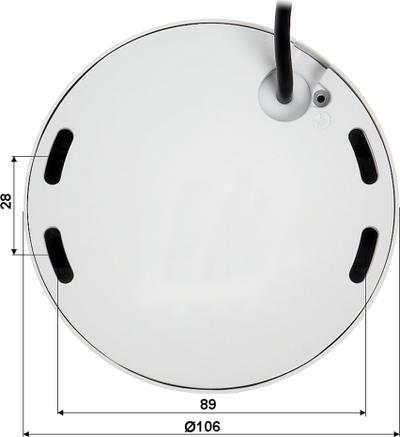 Kamerë sigurie dome HDCVI 2MP, IR 20m, e bardhë