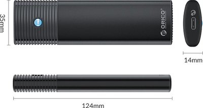 Kuti për SSD Orico M2 NVMe PWM2 G2 BK EP, USB C 10Gbps, alumini, e zezë