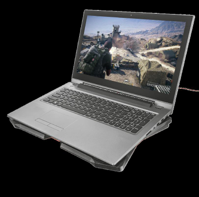 Ftohës laptopi Trust GXT 278 Yozu, 4 ventilatorë LED, i rregullueshëm, i zi
