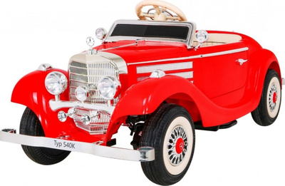 Makina elektrike për fëmijë Mercedes Benz Retro 540A, 4 motorë, deri 100 kg, e kuqe