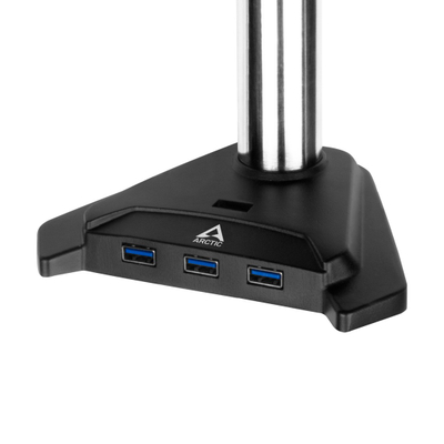 Krah montimi për dy monitorë Arctic Z2-3D (Gen 3), 34", VESA 75/100, 8 kg, 4x USB, i zi mat