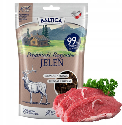 Shpërblime për qen Baltica Regional Semi Soft Venison, 80g