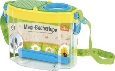Kavanoz zmadhues për insekte Moses Maxi Becherlupe, me lupë, me rrip shpatulle, shumëngjyrësh