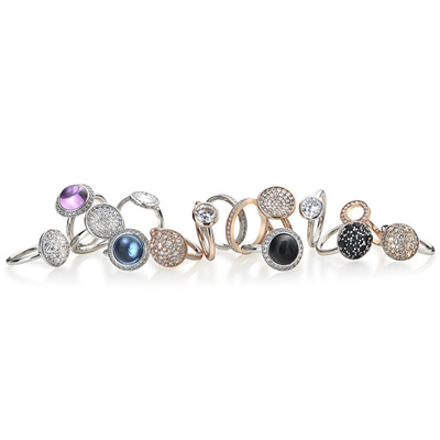 Unazë për femra Hot Diamonds Emozioni Laghetto BouquetER011, e argjendtë