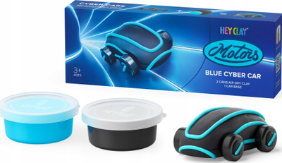 Set modelues Hey Clay Cyber Car, 70g, lodër makine, blu