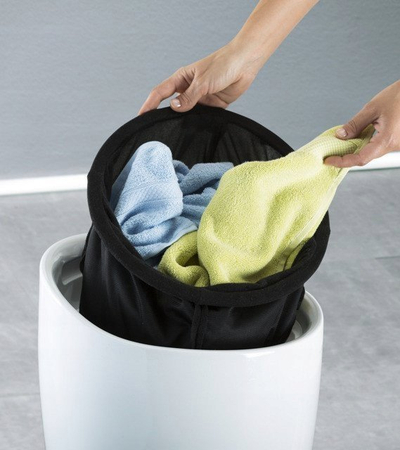 Kosh rrobash Wenko CANDY, 20L, me ulëse 2 në 1, i bardhë