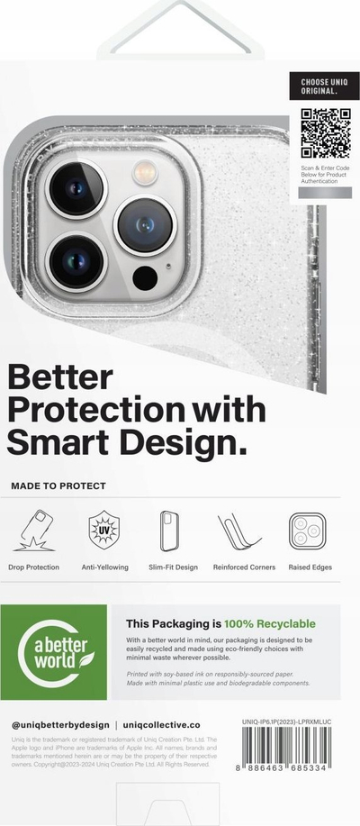 Këllëf telefoni Uniq LifePro Xtreme për iPhone 15 Pro 6.1", MagSafe, transparent