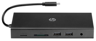 Qendër lidhjeje HP Travel USB-C Multi Port Hub, 1Gbps, e zezë