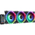 Ventilatorë PC Aerocool Duo 12 Pro, set 3x120mm, RGB, të zinj