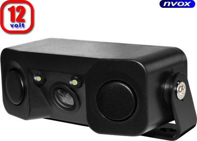 Kamerë parkimi NVOX e varur, kënd shikimi 170°, 12V, e zezë
