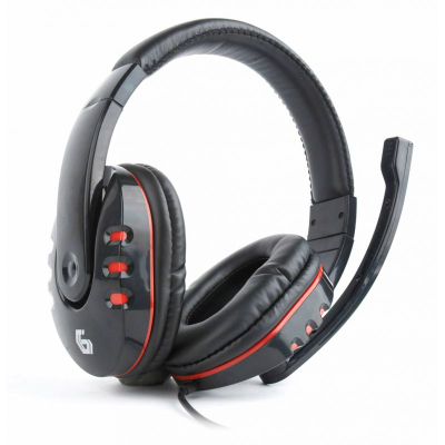 Kufje gaming MediaRange GHS-402, me mikrofon, lidhje 2x mini jack, e zezë e kuqe