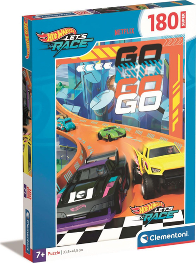 Puzzle Clementoni Hot Wheels Super Color, 180 copa, shumëngjyrësh