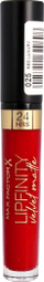 Buzëkuq i lëngshëm Max Factor Lipfinity Velvet Matte 025 Red Luxury, mat, 4 ml, i kuq