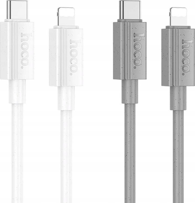 Kabllo Hoco X107 USB C në Lightning, PD 27W, 1m, gri
