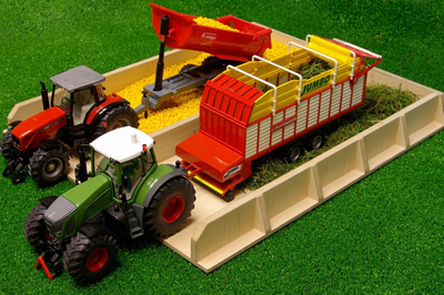 Set lodrash ferme Universal Hobbies Double Silo Trench Bunker, shkalla 1/32