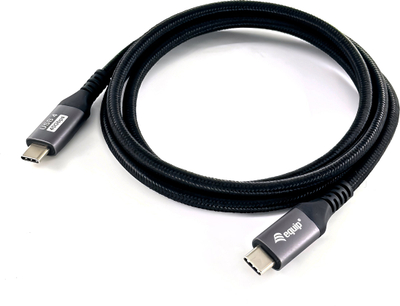 Kabllo USB-C Equipo 128381 USB4 Gen 3 C-to-C, 1.2m, 240W PD 3.1, 40Gbps, e zezë