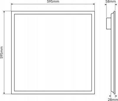 Panel tavani LED BestService LED line PRIME, 40W, 60x60cm, dritë neutrale