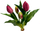 Buqetë lulesh artificiale SASKA Gift and Decor Tulip, 5 copë, silikon PU 28 cm, lejla