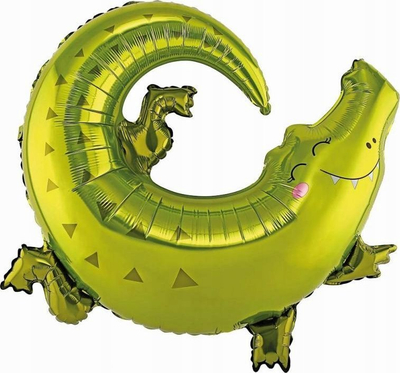 Balon foli Godan krokodil, 80x71cm, jeshile