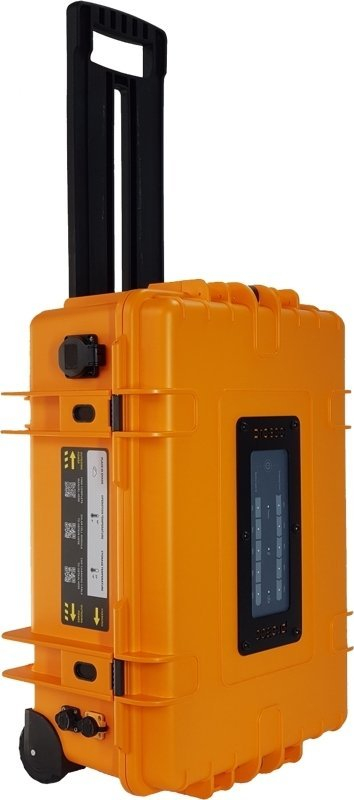 Valixhe portative energjie B&amp;W Energy Case Pro1500, 500W, me rrota, portokalli
