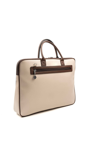 Çantë për laptop Silver&Polo, argjendtë/kafe