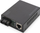 Konvertues media PoE Digitus Gigabit, RJ45 në SC, fibër MM, i zi