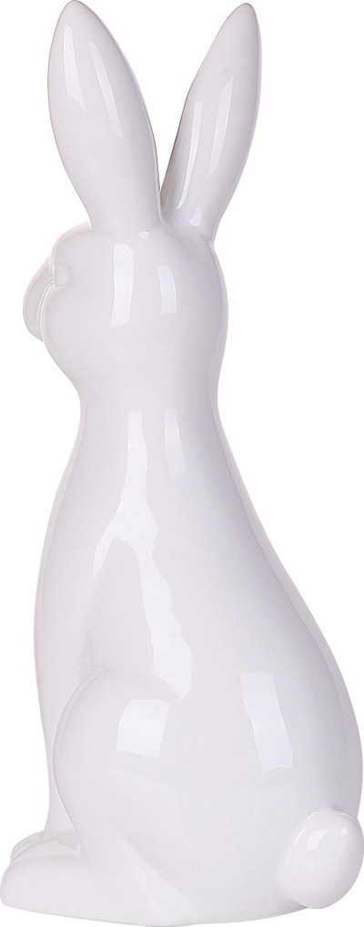 Figurinë dekorative Beliani Rabbit PAIMPOL, qeramike, 39 cm, e bardhë
