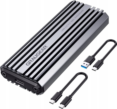 Kuti e jashtme SSD Graugear G M201 AC 10G, M.2 NVMe, USB 3.2 Gen 2, gri