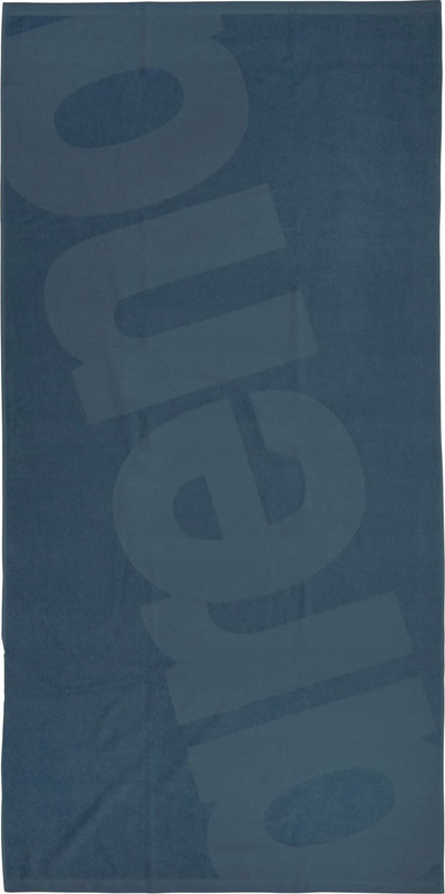 Peshqir plazhi Arena Beach Towel Logo II, 180 x 90 cm, pambuk, gri grafit