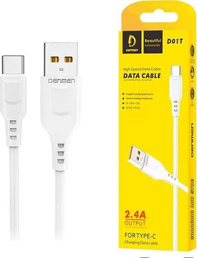 Kabllo Denmen (29346) USB-A - USB-C, 1 m, e bardhë 
