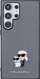 Mbrojtëse telefoni Karl Lagerfeld Saffiano Karl &amp; Choupette, për Samsung Galaxy S24 Ultra, lëkurë eco, gri
