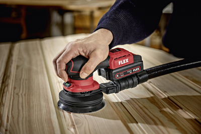 Lëmuse orbitale Flex ORE 2-125 18-EC C, 18V, brushless, e kuqe me të zezë