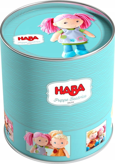 Kukull pelushi HABA Beatrice, e butë, për bebe 6m+, rozë