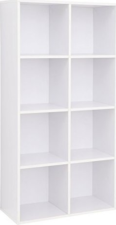 Raft librash VASAGLE 8 Cube Storage, 8 ndarje, druri, i bardhë