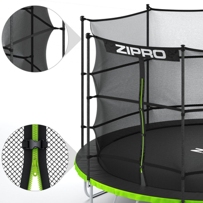 Trampolinë me rrjetë të brendshme Zipro Jump Pro, 183 cm, e zezë