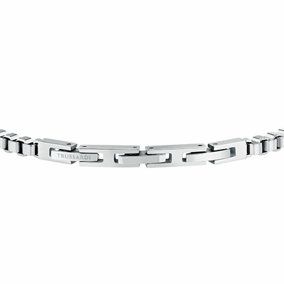 Byzylyk për meshkuj Trussardi T-Steel, i argjendtë