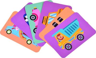 Lojë puzzle me magnet me makina Vehicles ZA3767, 66 copë, shumëngjyrëshe