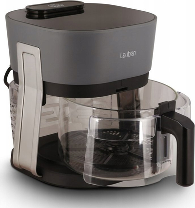 Fritezë me ajër Lauben Glass&SteamAir Fryer 4500BG, 4.5L, xham transparent, gri e zezë