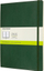 Bllok shënimesh Moleskine Classic me kapak të butë XL, fletë të bardha, 19 x 25 cm, jeshile Myrtle