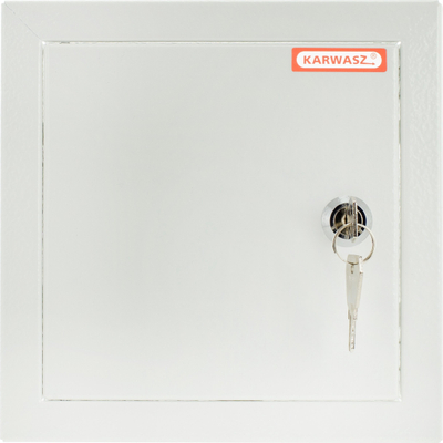 Derë inspektimi KARWASZ 150x150 mm, me bravë, IP20, gri